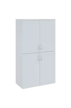 N 4 - 84D kancelářská skříň, 4-dveřová, 1450x800x400, bílá